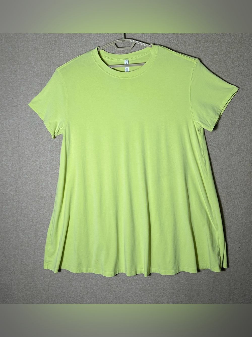 Lululemon All Yours T Shirt Dress Womens 12 Short Sleeve Oversized Lime Soft